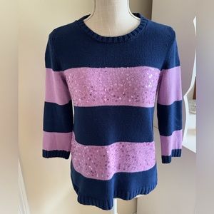 Loft Sequin Stripe Sweater